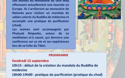 Tournée MENLA des moines de Sera Mey avec Phakyab Rinpoché